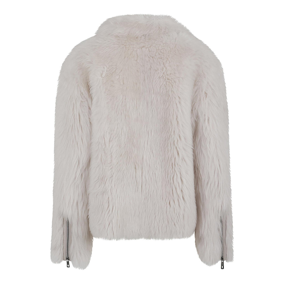 Giubbotto in shearling bianco K14673 WHITE DESA 1972 