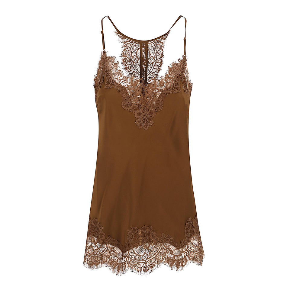 Canotta in seta marrone GH963 C15 GOLD HAWK 