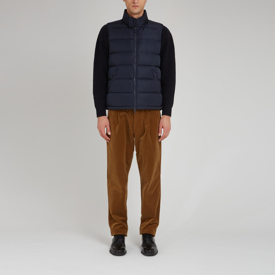 Gilet in tessuto blu