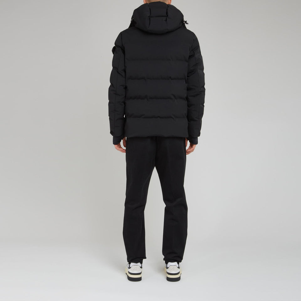 "Montgetech" down jacket in black fabric