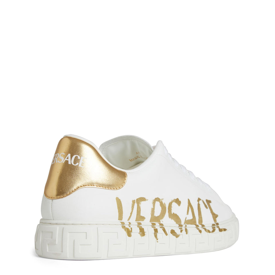 Sneakers in pelle bianche 1014460 1A143892W110 VERSACE 