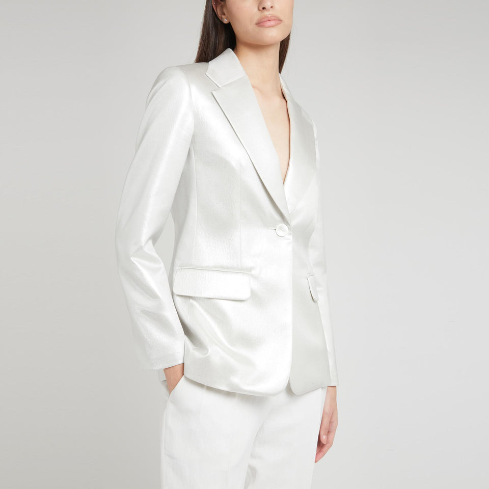 Blazer in seta bianco