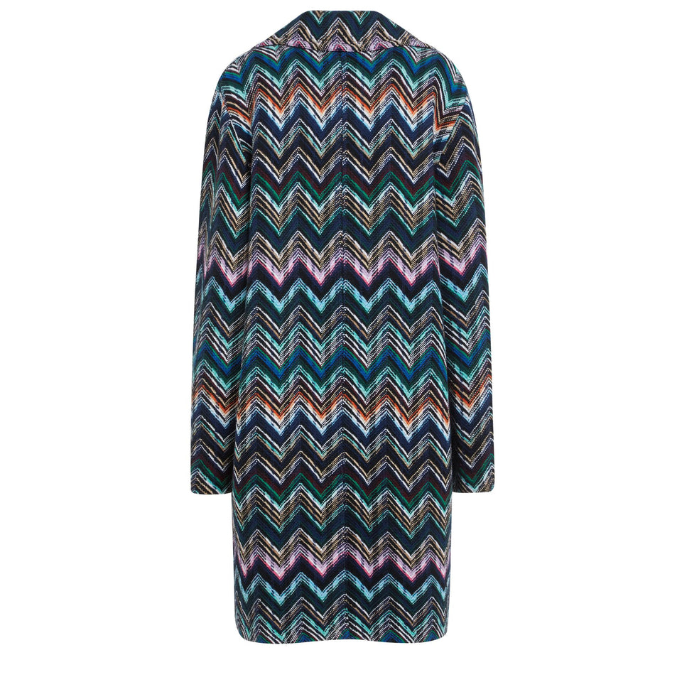 Cappotto in lana multicolor