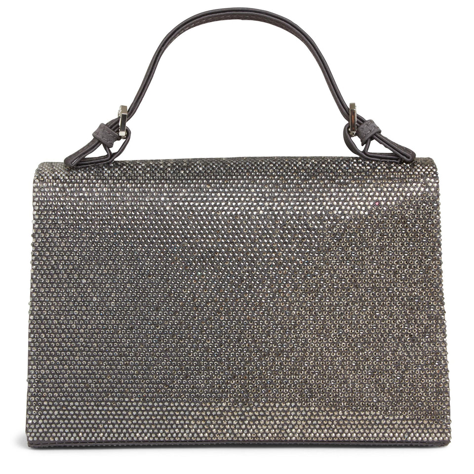 Borsa in cristalli argento