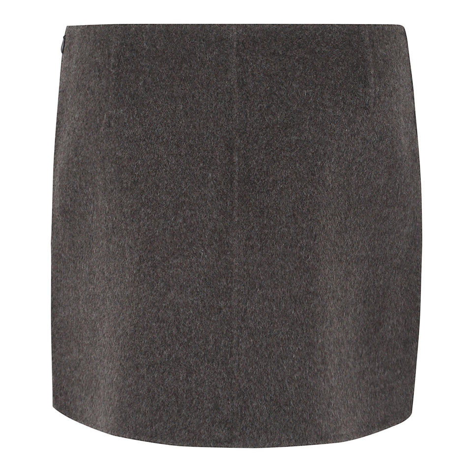 Mini gonna in lana marrone D630607 LEAK25886 P.A.R.O.S.H. 