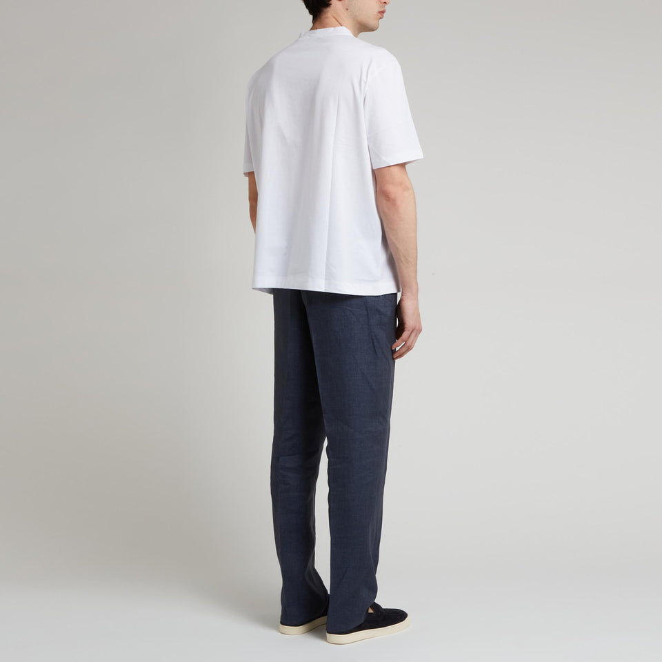 T-shirt in cotone bianca TE01ZGC02 90400 CRUCIANI 