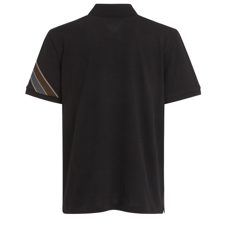 Polo in cotone nera