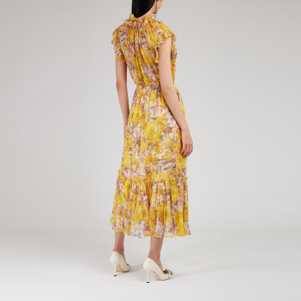 Abito ''High Tide Flutter'' in seta multicolor - GIO MORETTI