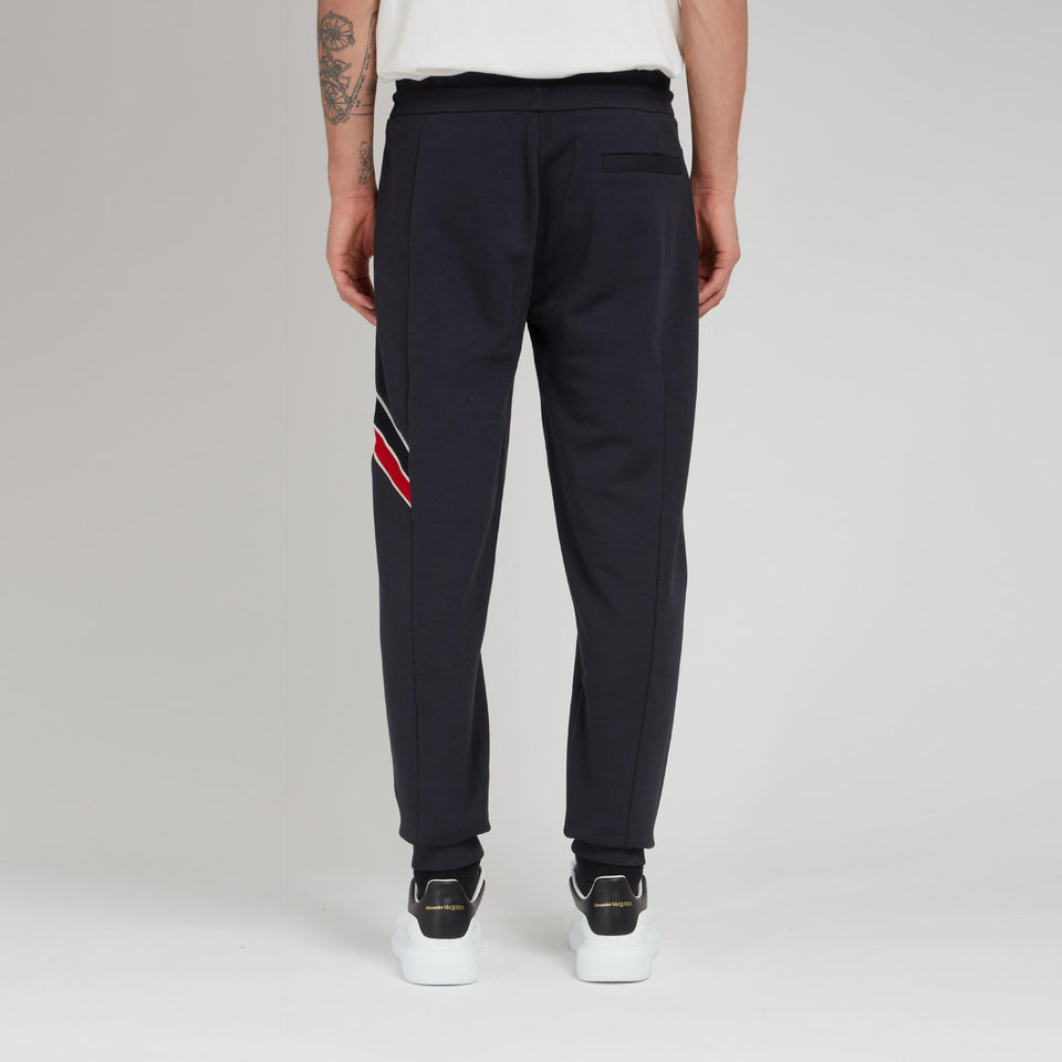 Pantalone jogger in cotone blu