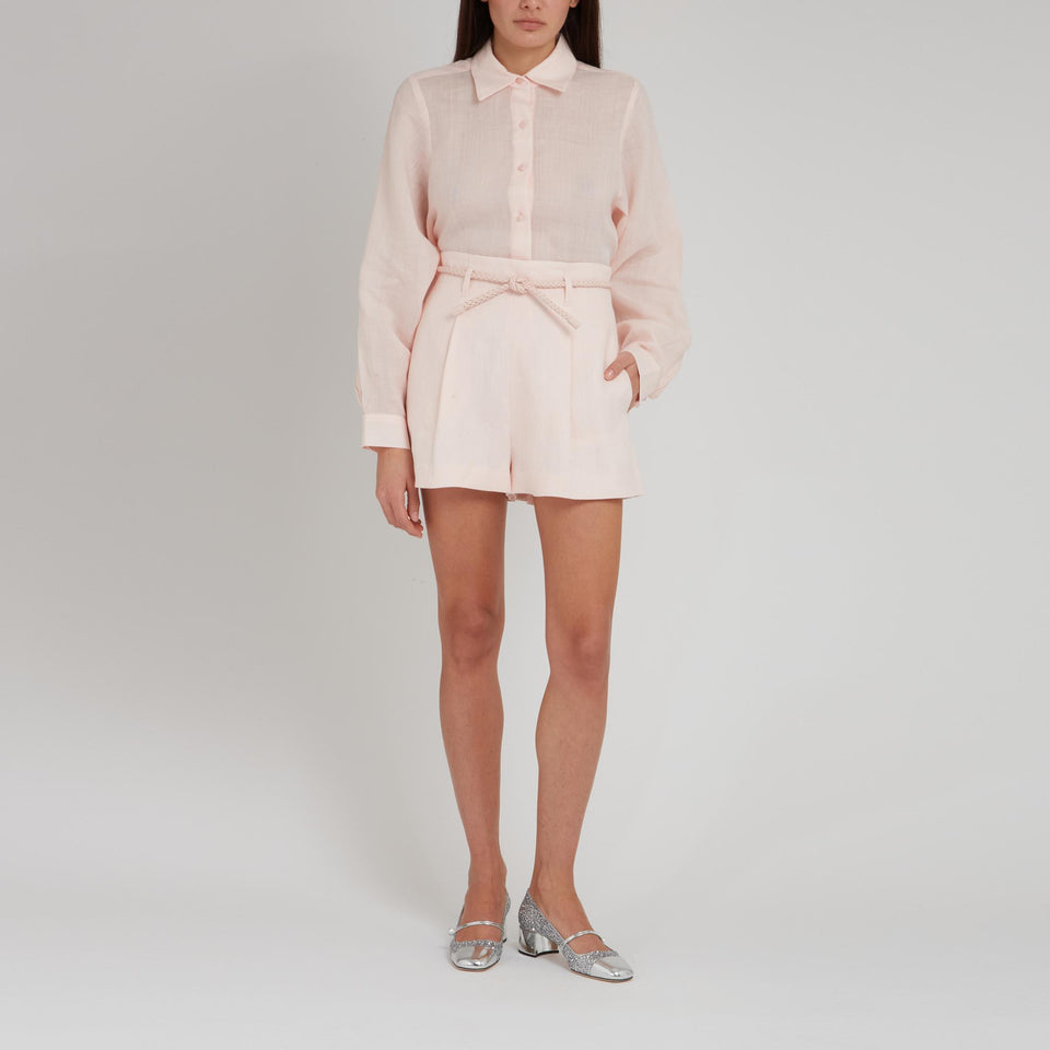 Camicia "Crush" in lino rosa