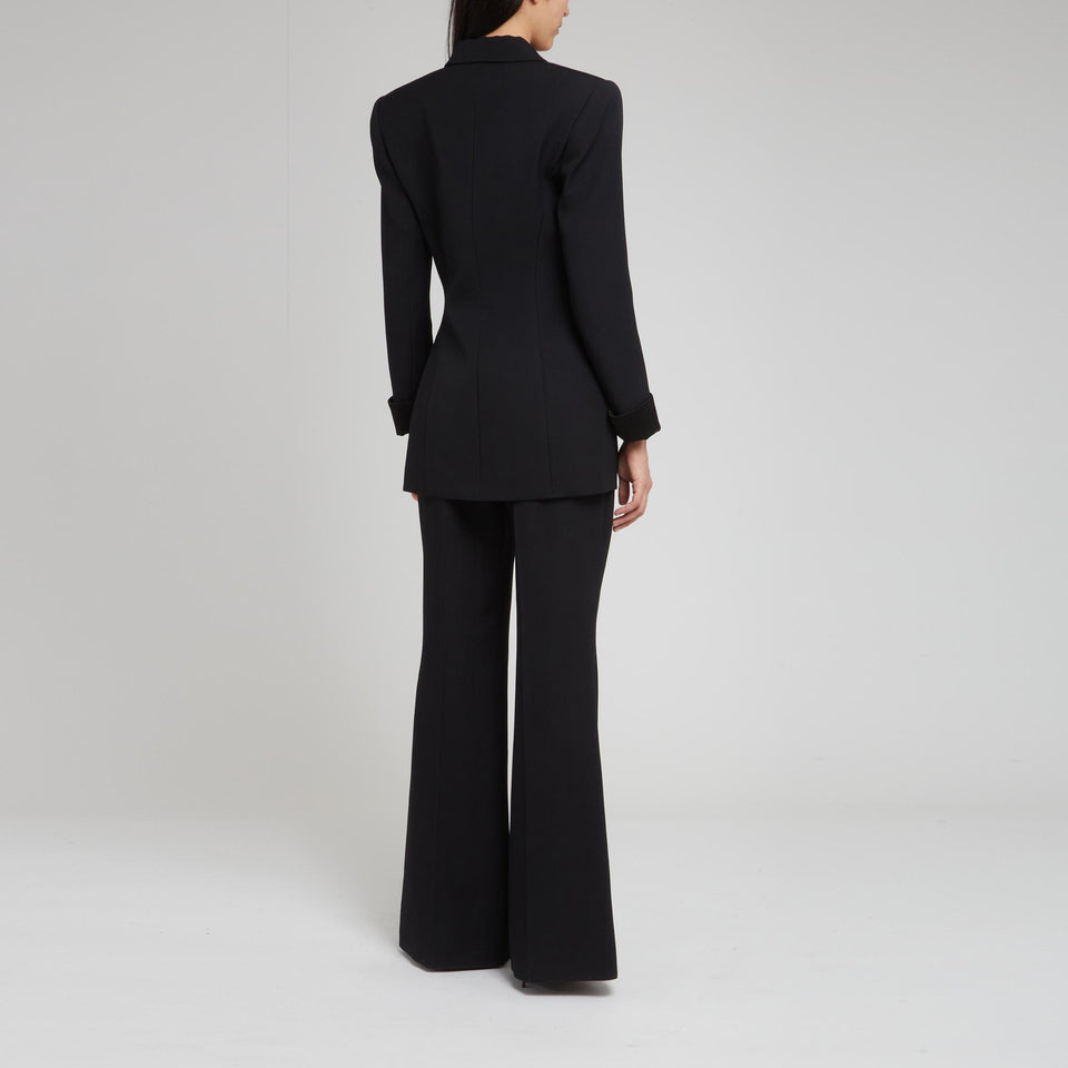 Black Wool Single Breasted Blazer