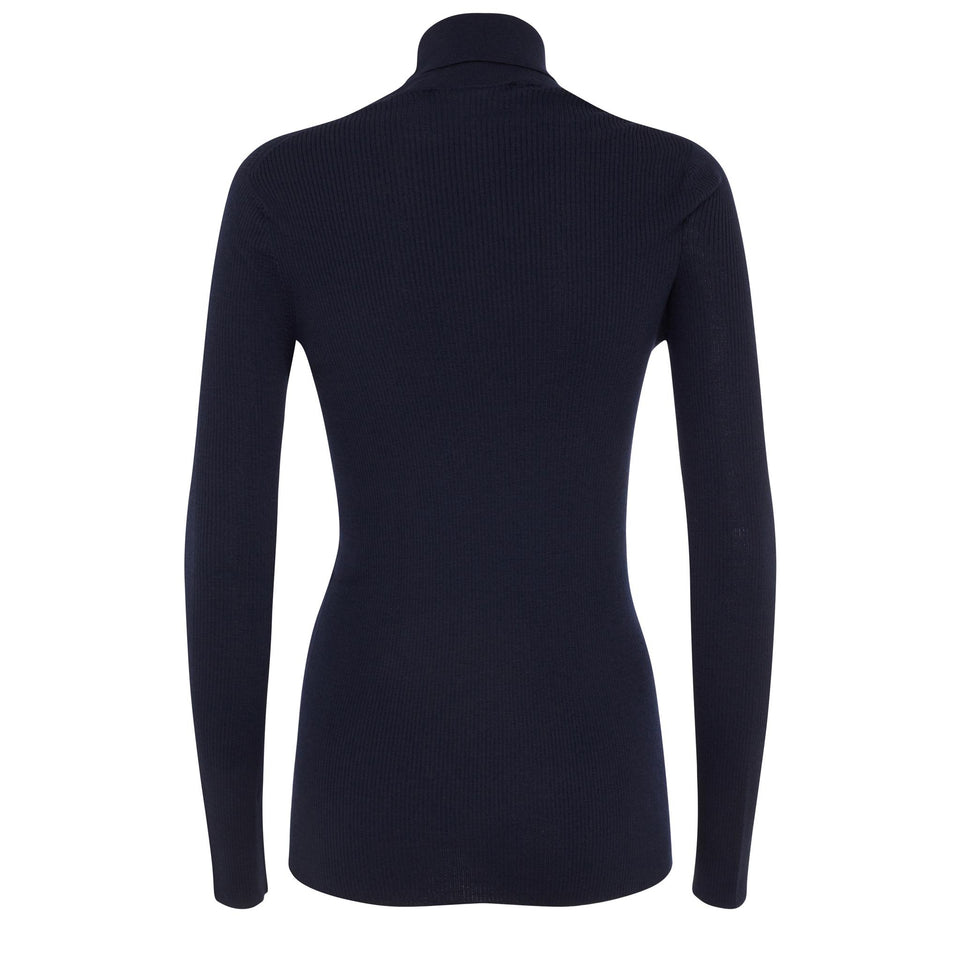Maglia in lana blu