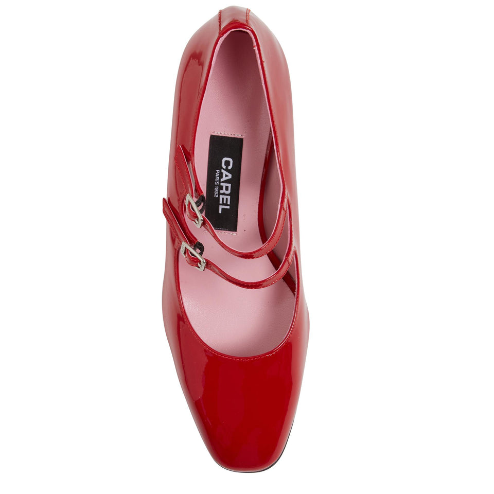 Decolletè "Alice" in pelle rossa ALICE VERNISROUGE CAREL PARIS 