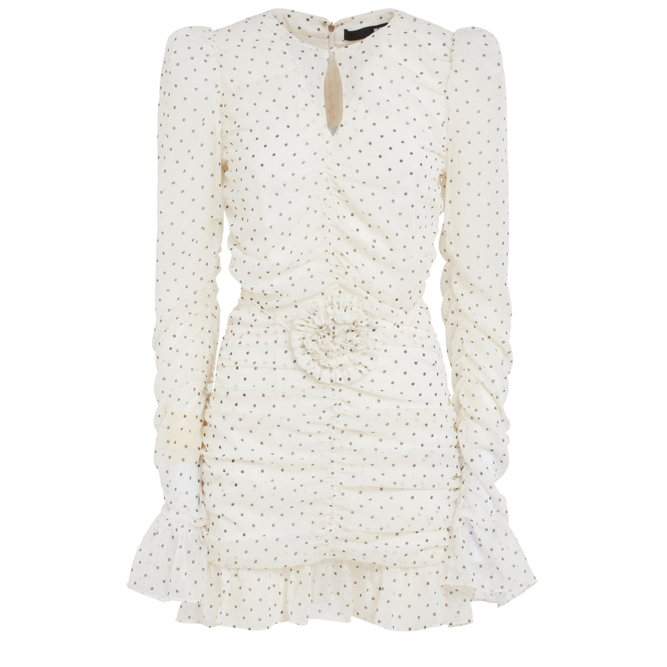 Abito corto in tessuto bianco