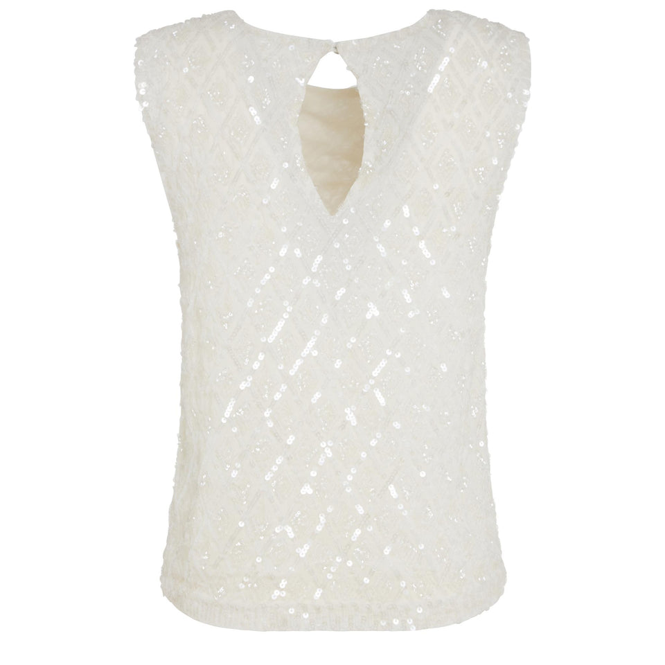 Canotta in tessuto bianca