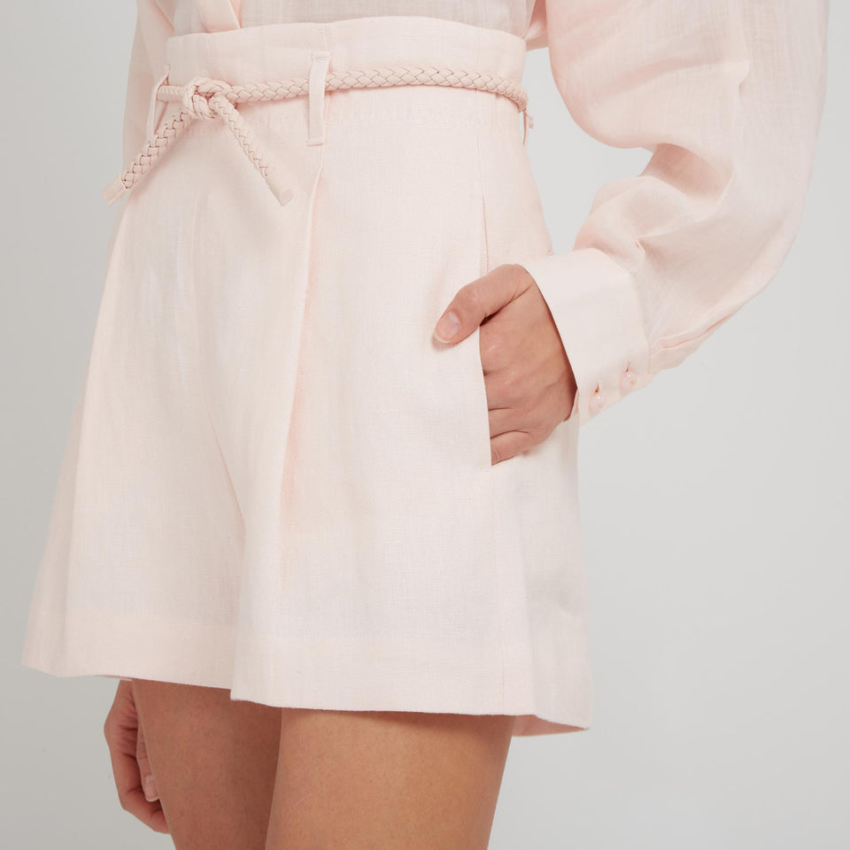 Short "Crush" in lino rosa