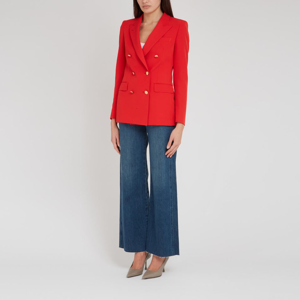 Giacca doppio petto ''J-Parigi'' in tessuto rossa