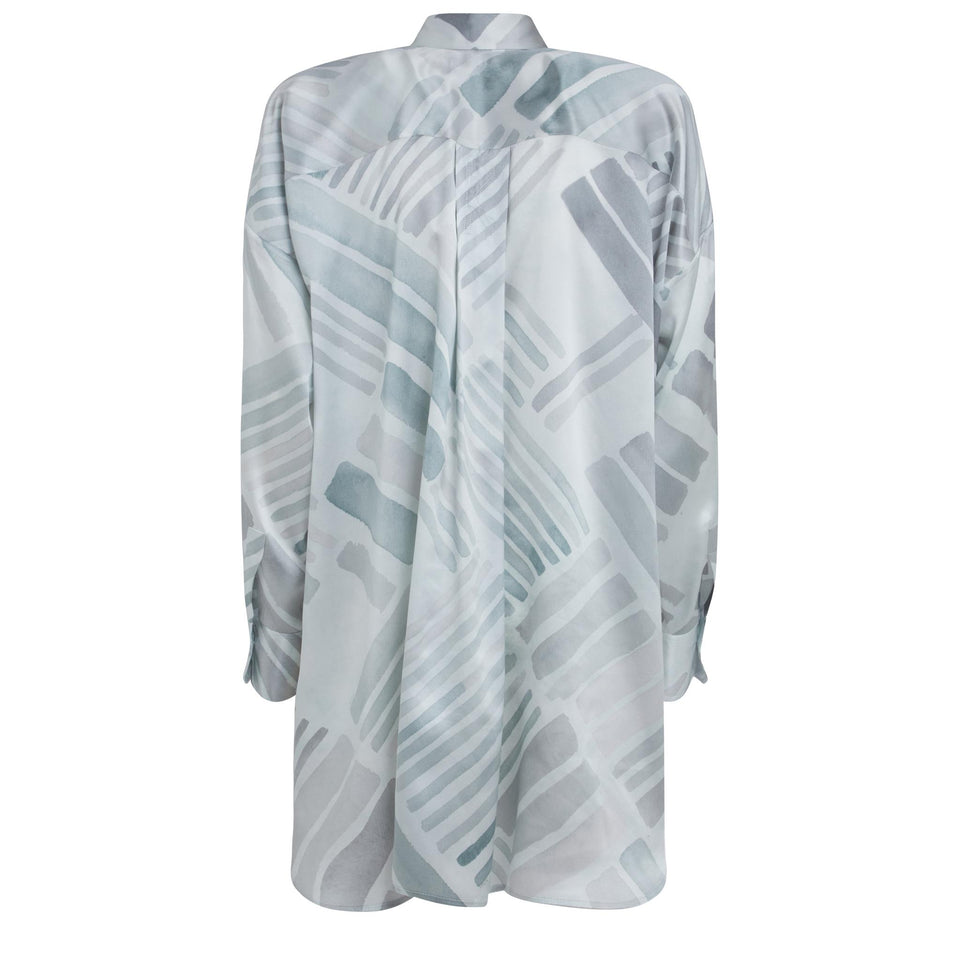 Gray silk shirt