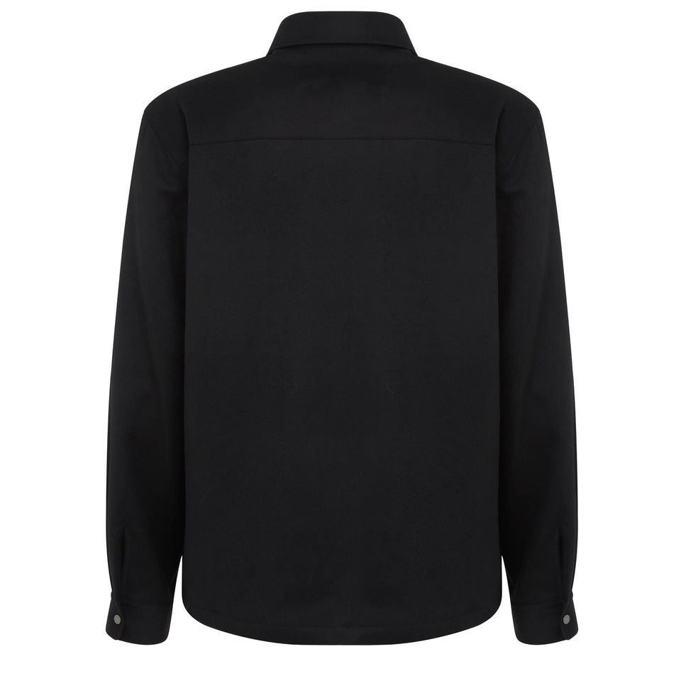 Camicia in lana nera