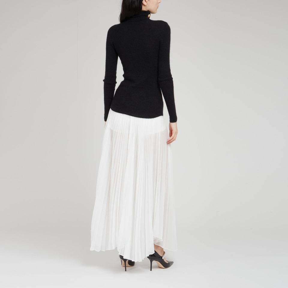 Black wool turtleneck sweater