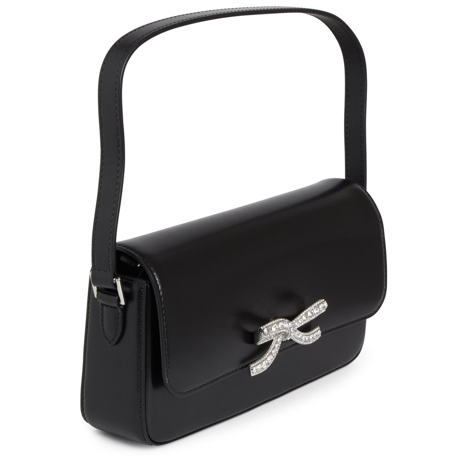 Borsa a mano in pelle nera