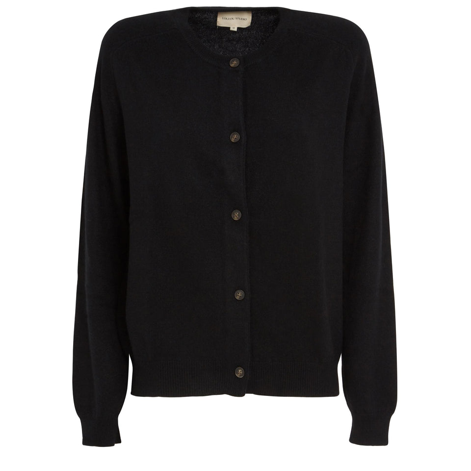 Cardigan in cashmere nero - GIO MORETTI