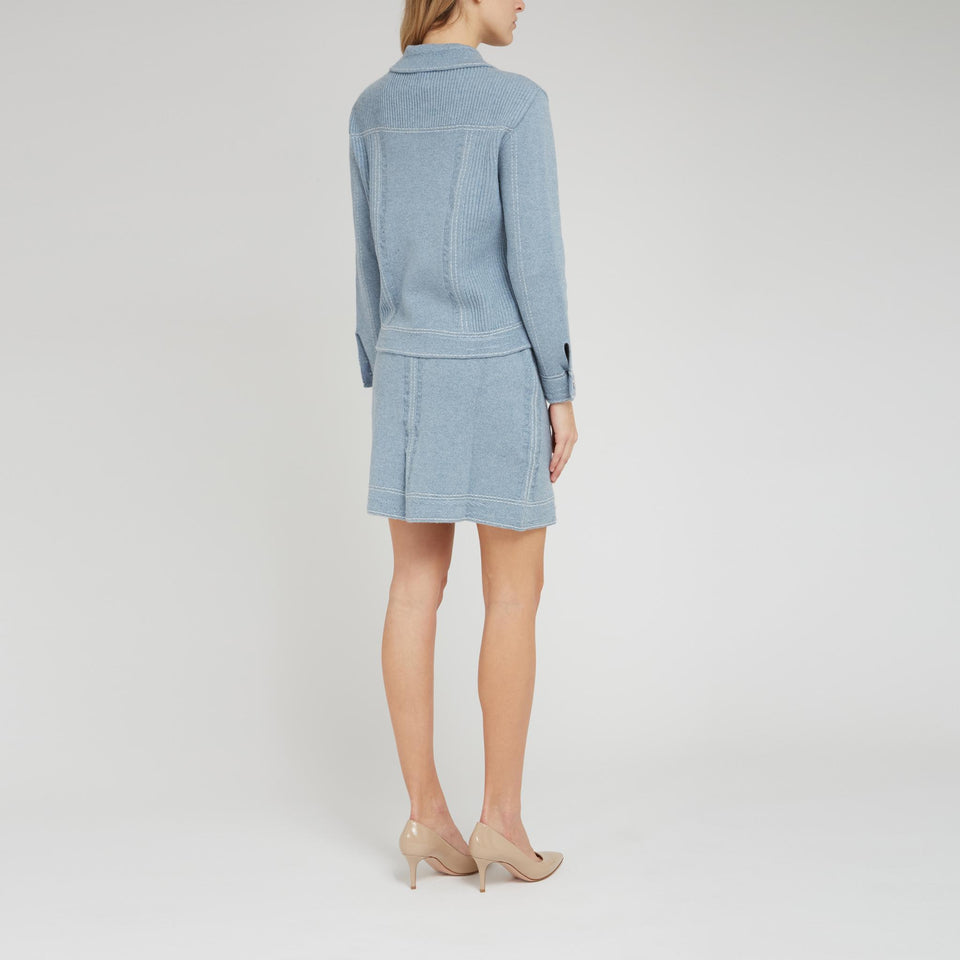Light blue cashmere jacket