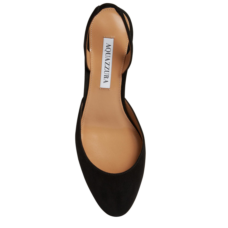 Slingback "Talita" in suede nero TLTMIDP0 SUE000 AQUAZZURA 