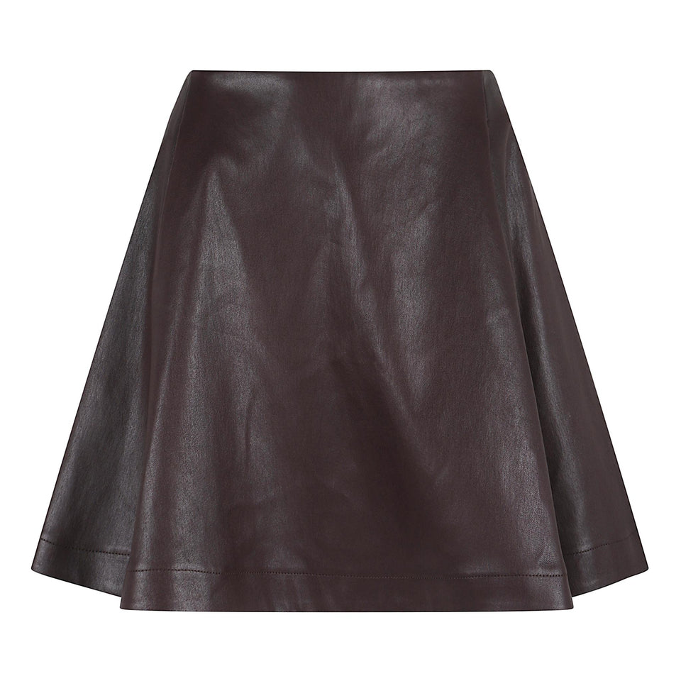 Gonna "Arielle" in pelle marrone ARIELLE PLONGEDOGES STOULS 