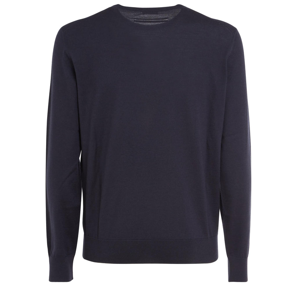 Maglia in cashmere e seta blu