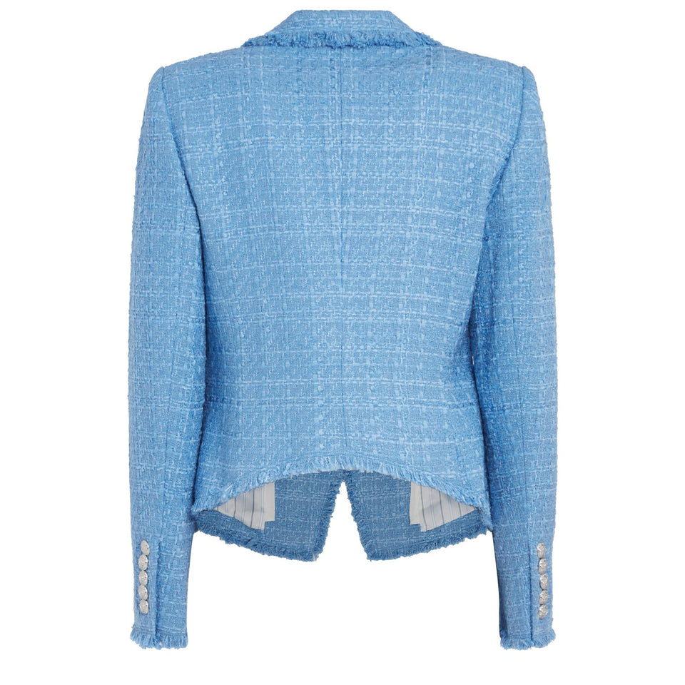 Giacca in tweed azzurra