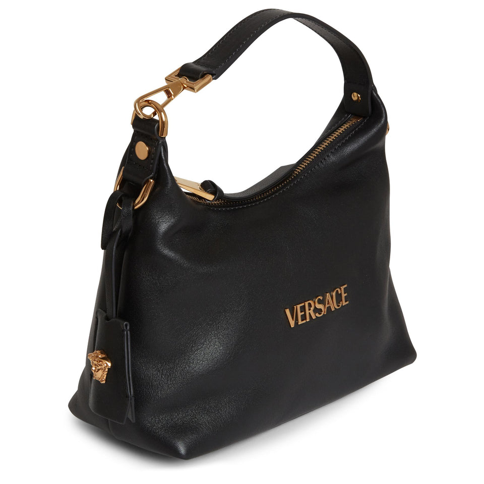 Black Leather 'Hobo' Bag