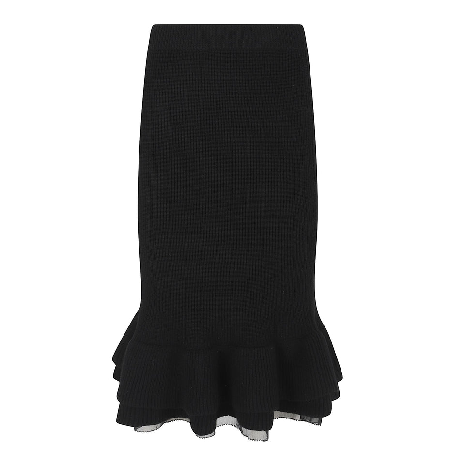 Gonna in lana nera MJU005 ML0581U9000 NINA RICCI 