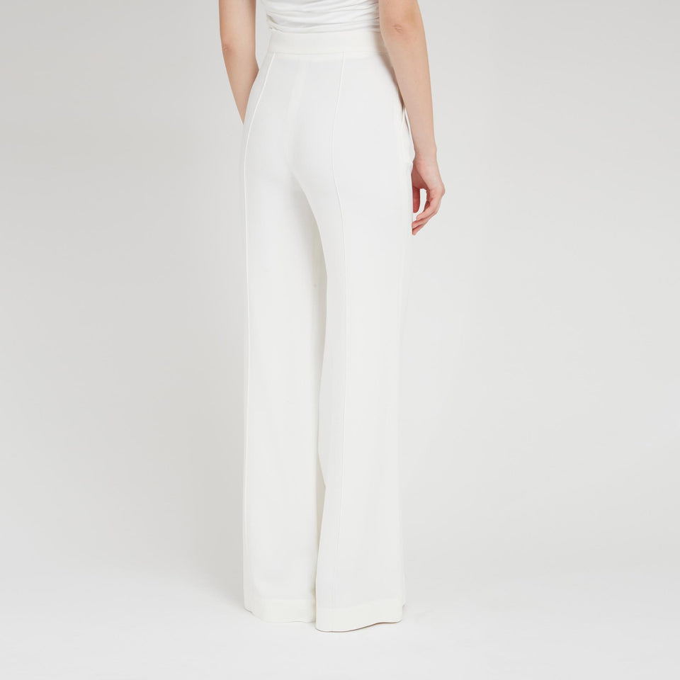 Pantalone in cady bianco P0005NR25 CD003W0005 ELIE SAAB 