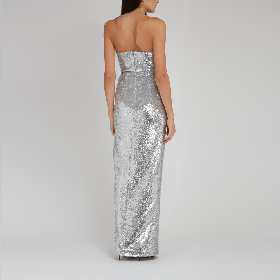 Silver Sequin Dress