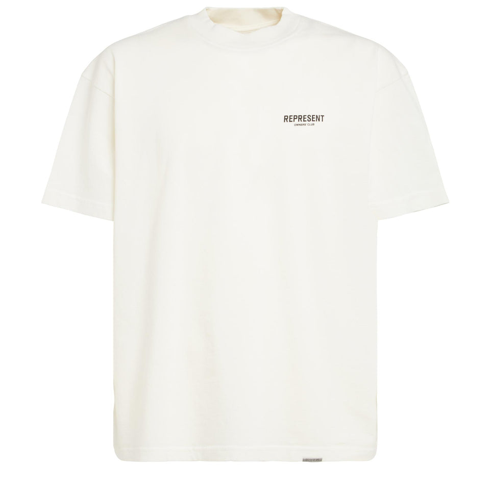 T-shirt ''Owners club'' in cotone bianca M05149 72 REPRESENT 