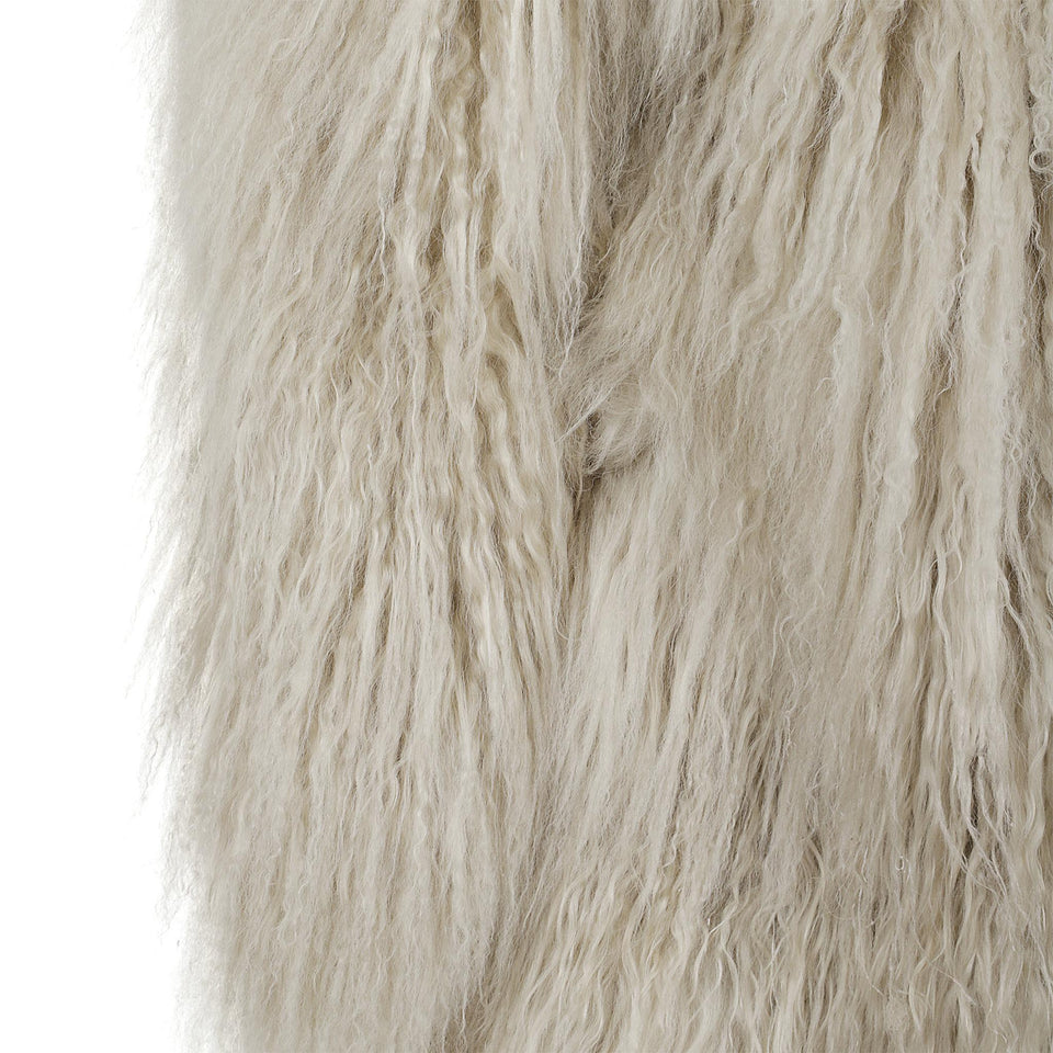 Cappotto in shearling bianco SA25-9016 ALLBEIGE SWORD 