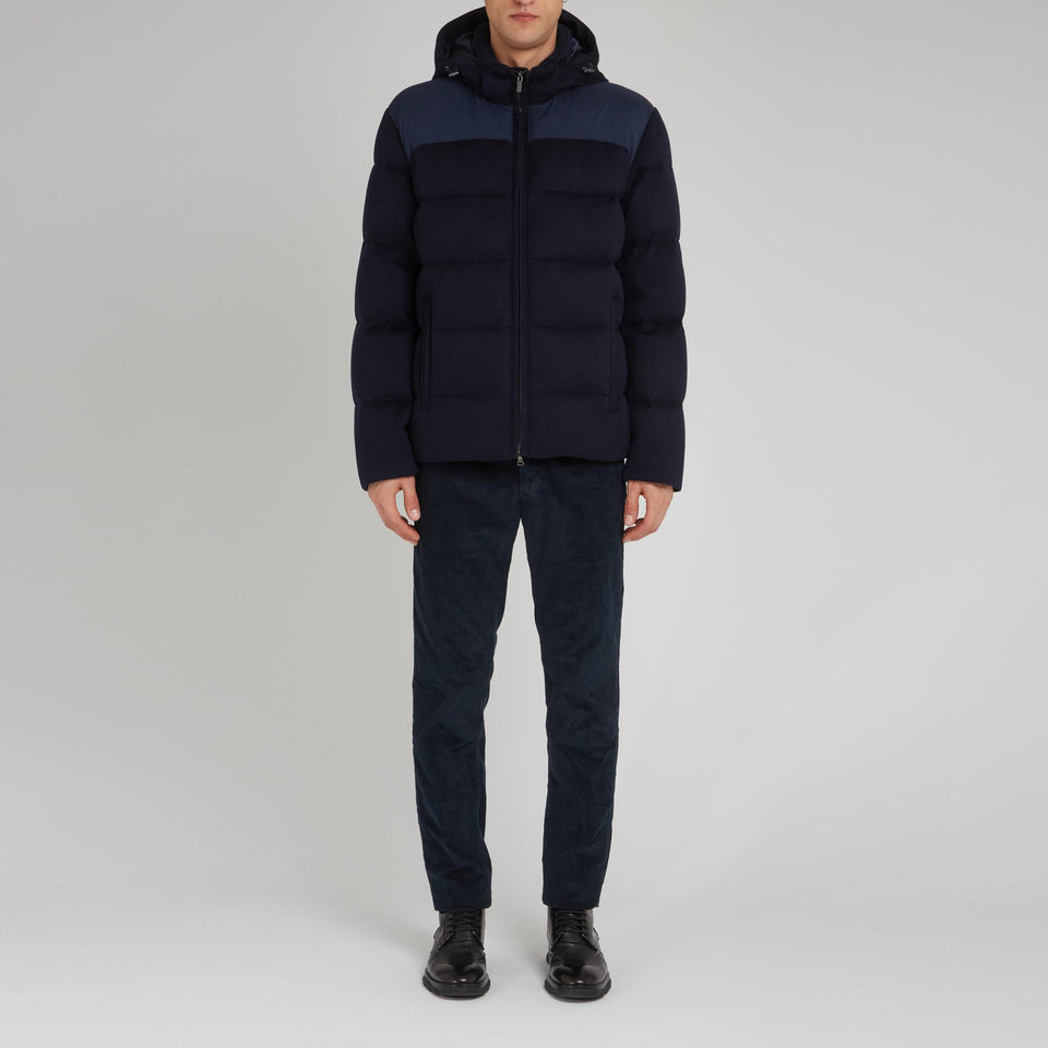 Piumino in cashmere Loropiana blu