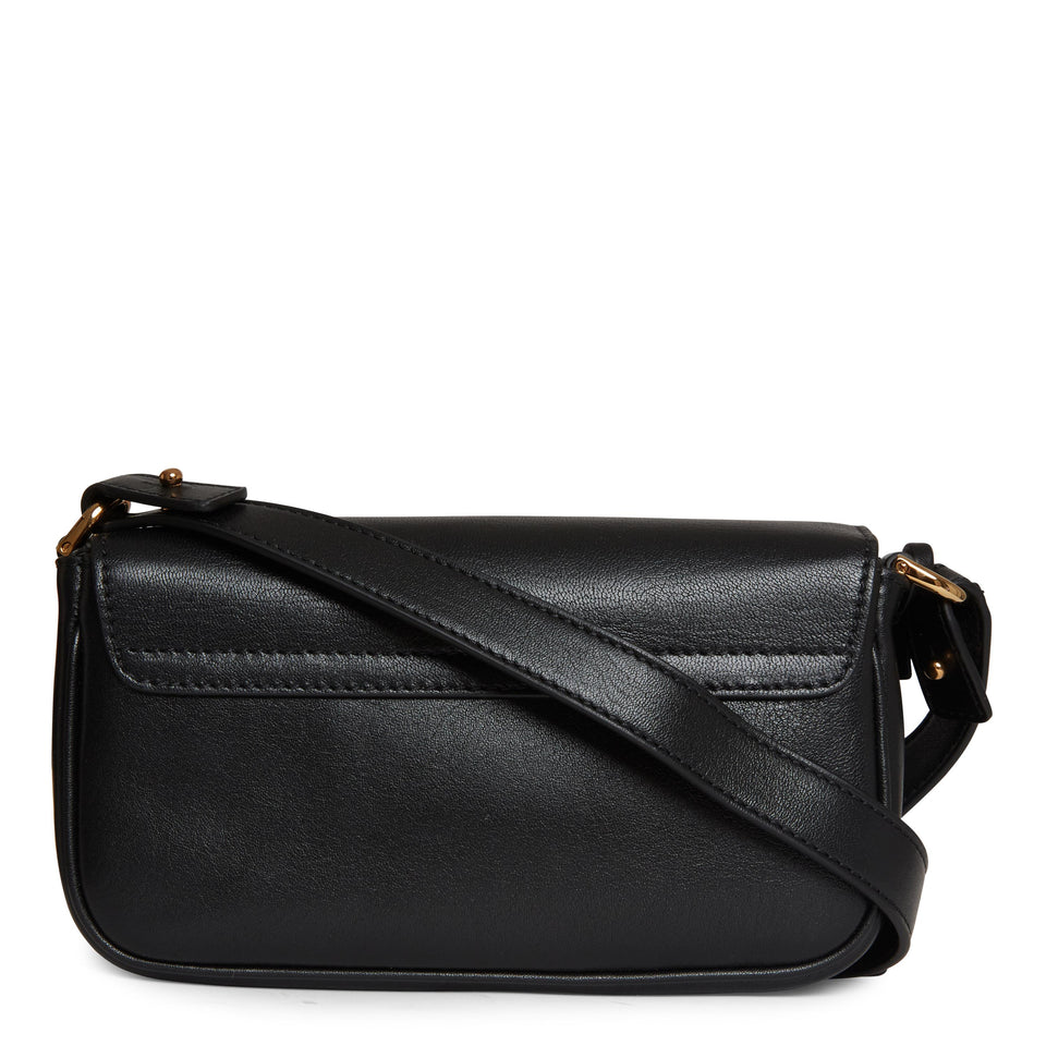 Tag mini black leather bag
