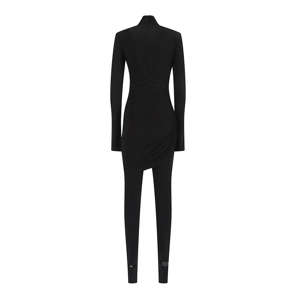 Tuta in tessuto nero KK325JPLR50 001 NORMA KAMALI 