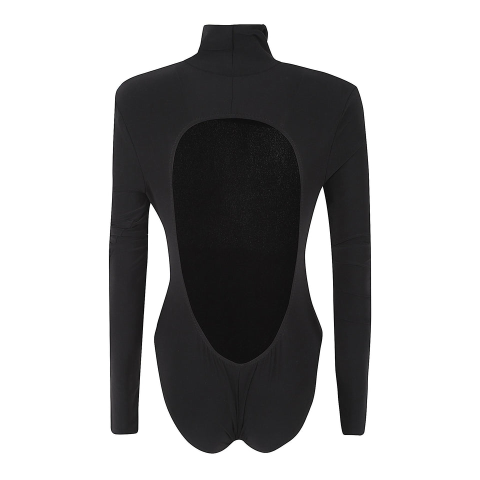 Body in tessuto nero KK321BPL205 001 NORMA KAMALI 