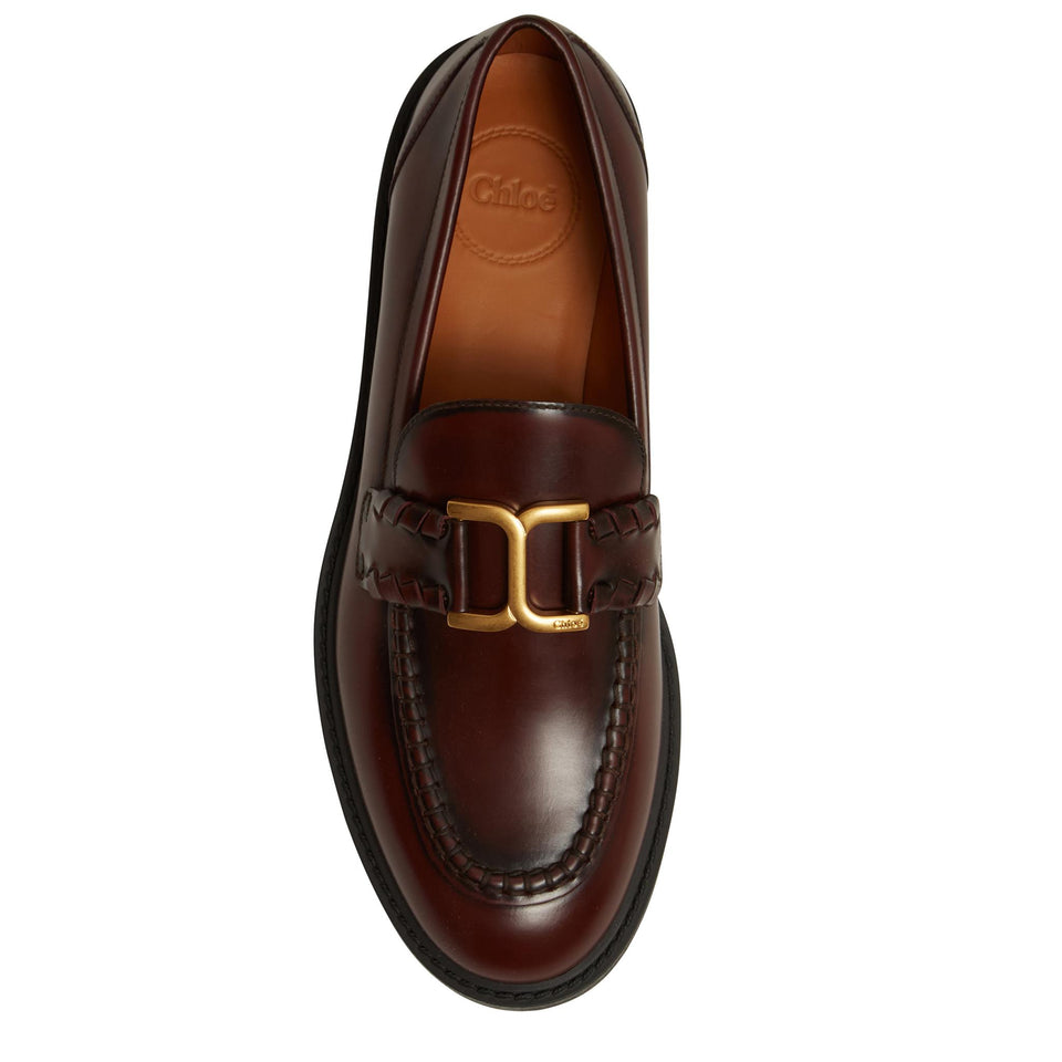 Mocassino ''Marcie'' in pelle marrone CHC23A911EY 56B CHLOE 