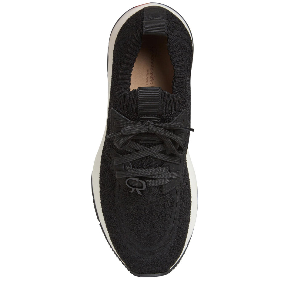 Sneakers in tessuto elasticizzato nere S25213 W1WBT-KIBBLACK GIANVITO ROSSI 
