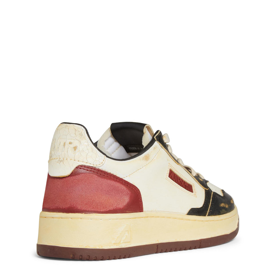 Sneakers "Sup vint low" in pelle multicolor AVLM-LB01 BLK/SYRAH AUTRY 