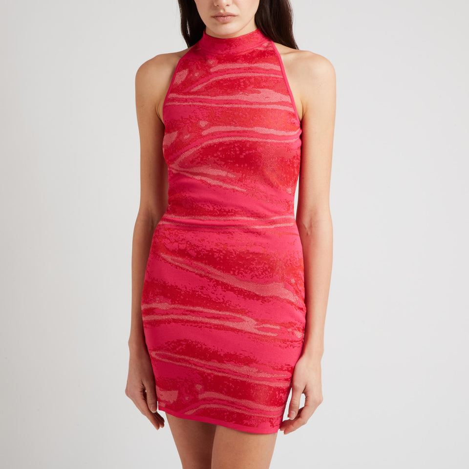 Abito in maglia fuxia