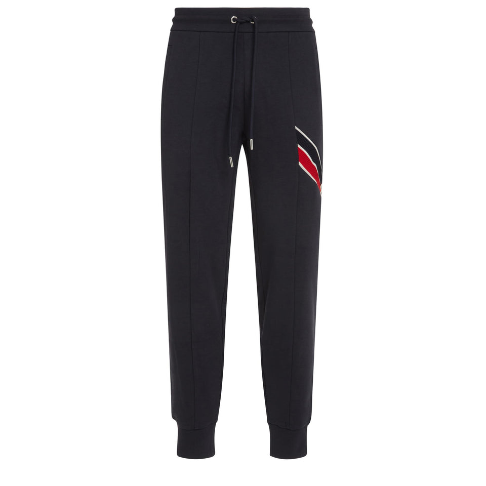 Pantalone jogger in cotone blu