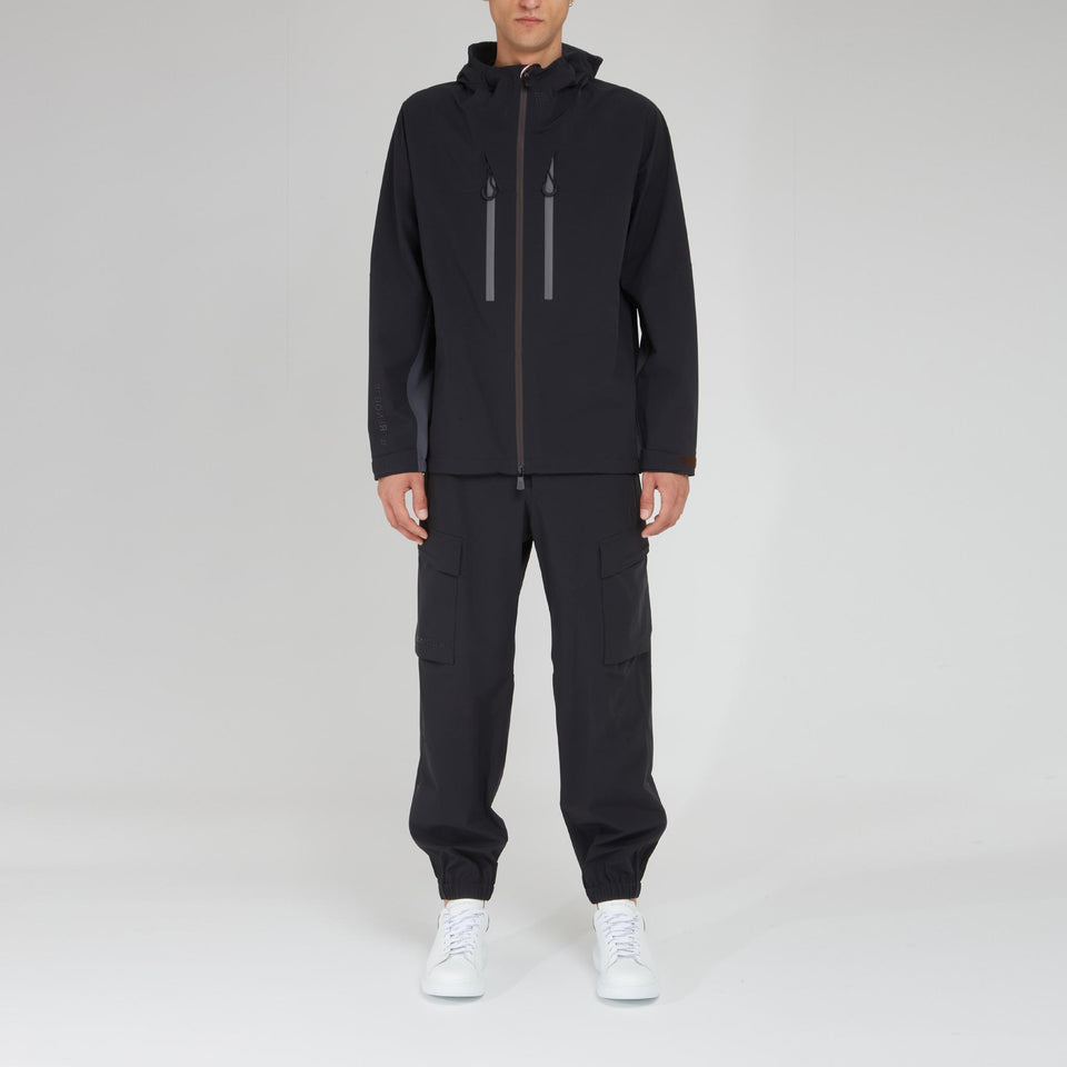 "Orden" jacket in black technical fabric