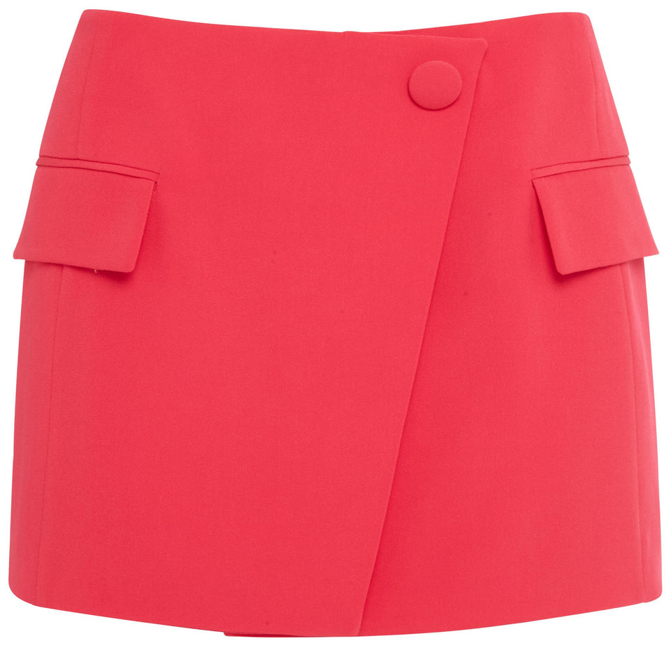 Mini gonna in tessuto fuxia