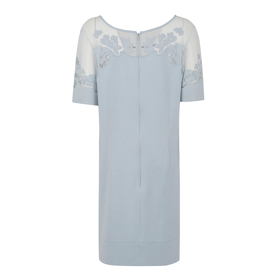 Abito in tessuto azzurro D472Q350 LWHB54309 ERMANNO SCERVINO 