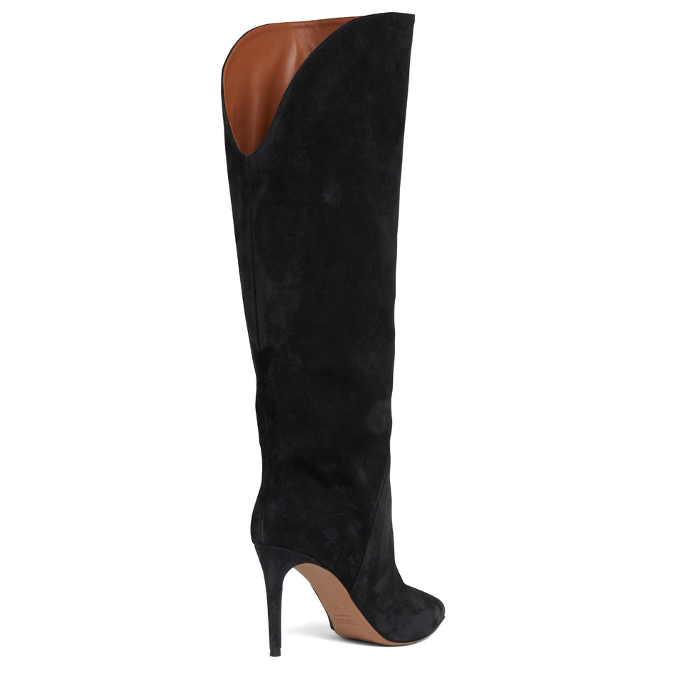 Stivale "Gaia" in suede nero PX1446 XV003OFF BLACK PARIS TEXAS 